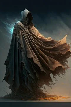 Cloak of billowing Stock Illustration