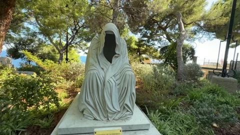 Cloak of Conscience and Tolerance Monaco - Walking to Static View Stock Footage 346562659