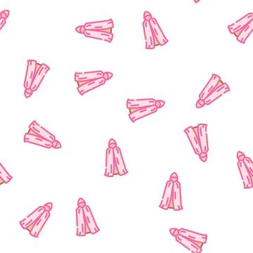 Cloak outerwear female vector seamless pattern 库存插图