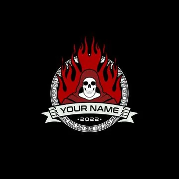 Cloak skull Logo Stock Illustration