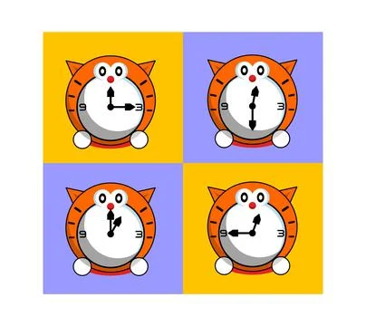 Clocck tiger Stock Illustration