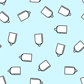Cloche glass package vector seamless pattern Stock Illustration