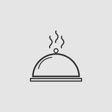 Cloche icon flat. Stock Illustration