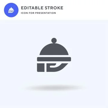 Cloche icon vector, filled flat sign, solid pictogram isolated on white, logo Stock Illustration