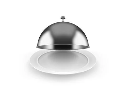 Cloche on plate Stock Illustration