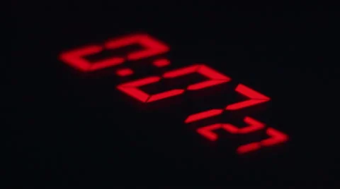Clock 04 Digital Red Countdown Stock Footage 40339088