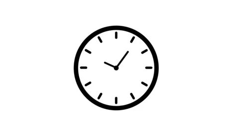 Clock on 12 hour clock 4k video Animation. Stock Footage 137071914