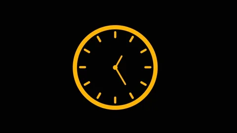 Clock on 12 hour clock 4k video Animation. Stock Footage 137071915