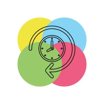 Clock 24 hours icon, vector time Stock Illustration