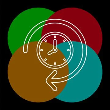 Clock 24 hours icon, vector time Stock Illustration