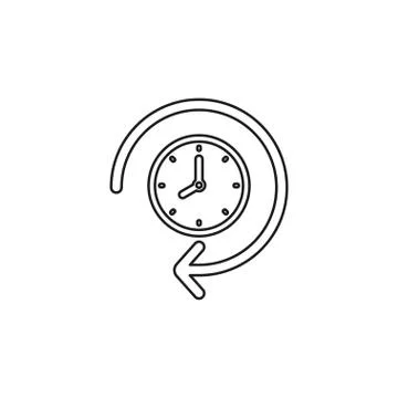 Clock 24 hours icon, vector time Stock Illustration