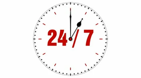 Clock: 24/7 Stock Footage 10558574