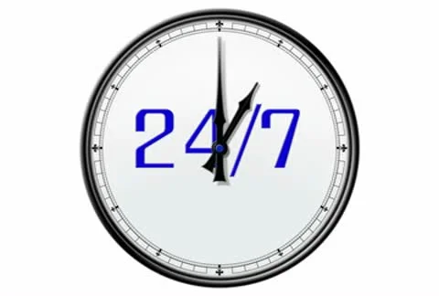 Clock: 24/7 Stock Footage 10568444