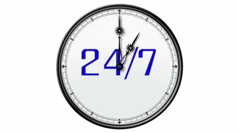Clock: 24/7 Stock Footage 10572869