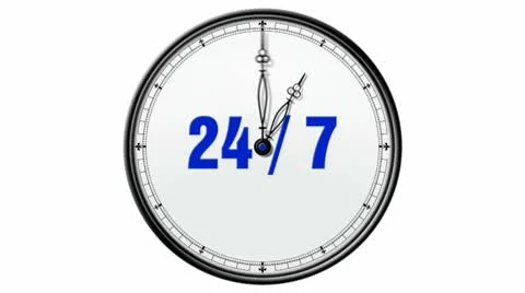Clock: 24/7 Stock Footage 10688173
