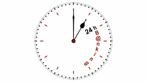 Clock: 24hB@nking Stock Footage 10558104