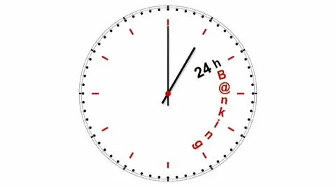 Clock: 24hB@nking Stock Footage 10559122