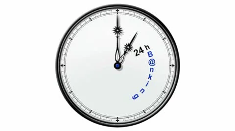 Clock: 24hB@nking Stock Footage