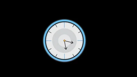 Clock 2d animation video Stock Footage 280927360