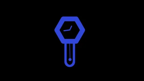 Clock 2d animation video Video stock 280927362