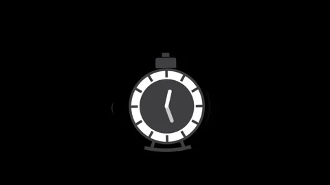 Clock 2d animation video Video stock 280927367