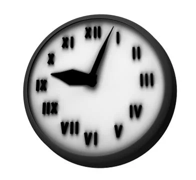 Clock 3 d illustration isolated on white background Stock Illustration