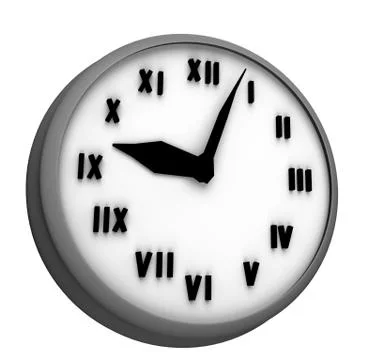 Clock 3 d illustration isolated on white background Stock Illustration