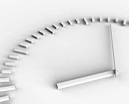 Clock 3 d illustration isolated on white background Stock Illustration