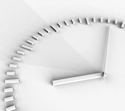 Clock 3 d illustration isolated on white background Stock Illustration