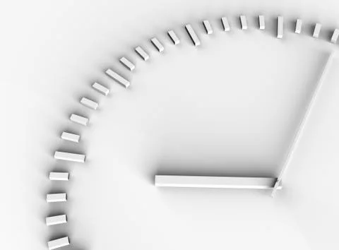 Clock 3 d illustration isolated on white background Stock Illustration