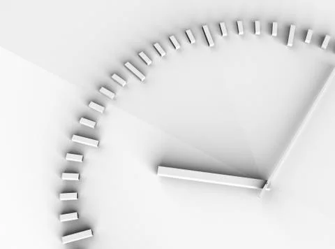 Clock 3 d illustration isolated on white background Stock Illustration