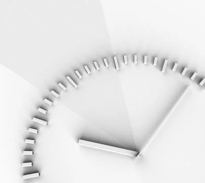 Clock 3 d illustration isolated on white background Stock Illustration