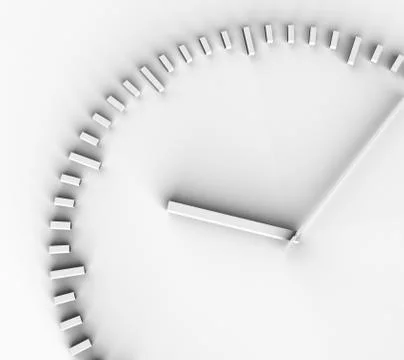 Clock 3 d illustration isolated on white background Stock Illustration