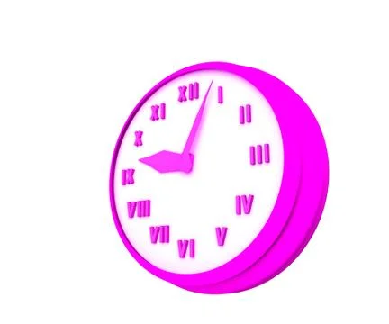 Clock 3 d illustration isolated on white background Stock Illustration