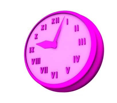 Clock 3 d illustration isolated on white background Stock Illustration