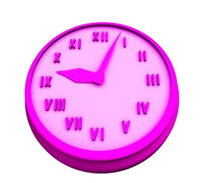 Clock 3 d illustration isolated on white background Stock Illustration