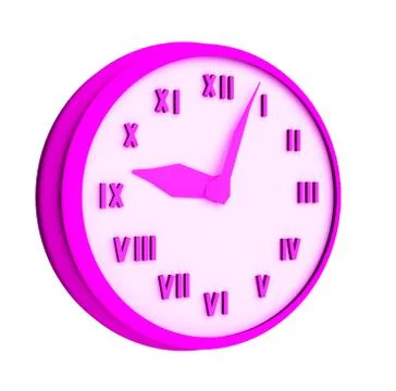 Clock 3 d illustration isolated on white background Stock Illustration