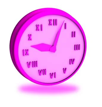 Clock 3 d illustration isolated on white background Stock Illustration