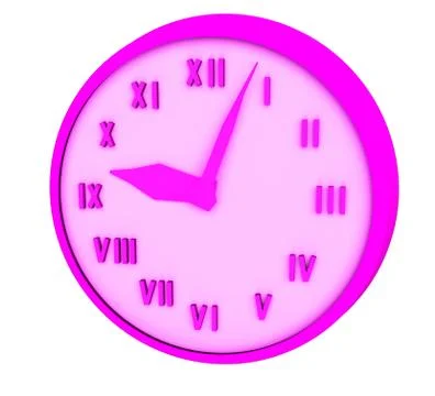 Clock 3 d illustration isolated on white background Stock Illustration