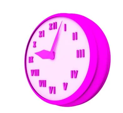 Clock 3 d illustration isolated on white background Stock Illustration