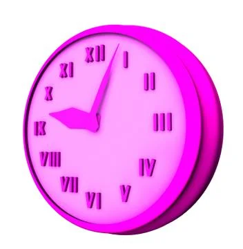 Clock 3 d illustration isolated on white background Stock Illustration