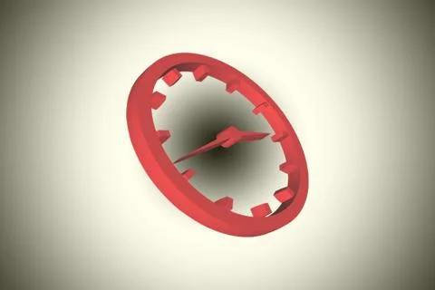 Clock as 3 D symbol Stock Photos