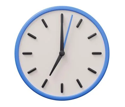 Clock 3d icon. 3d render minimal cartoon illustration Illustrazione stock