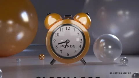 Clock 3d Logo Modèle After Effects