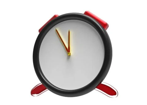 Clock 3d render Stock Illustration