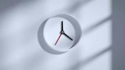 Clock 3d rendered Stock Footage 166139482