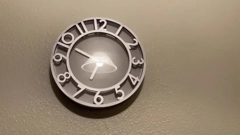Clock 3D timelapse, sped up hands of time Video stock 263781420