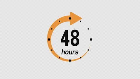 Clock 48 hours icon. Stock Footage 177514383