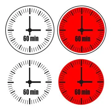 Clock 60 min icon Stock-Illustration