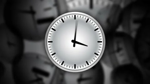 Clock with abstract time tunnel background, Loop. Stock Footage 170981124